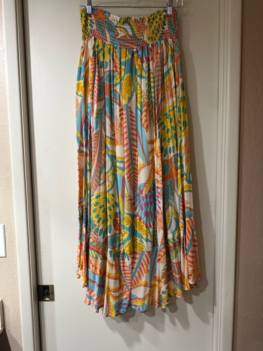 Christian Siriano Multi-Color High-Low Floral Print Skirt - Picture 2 of 5